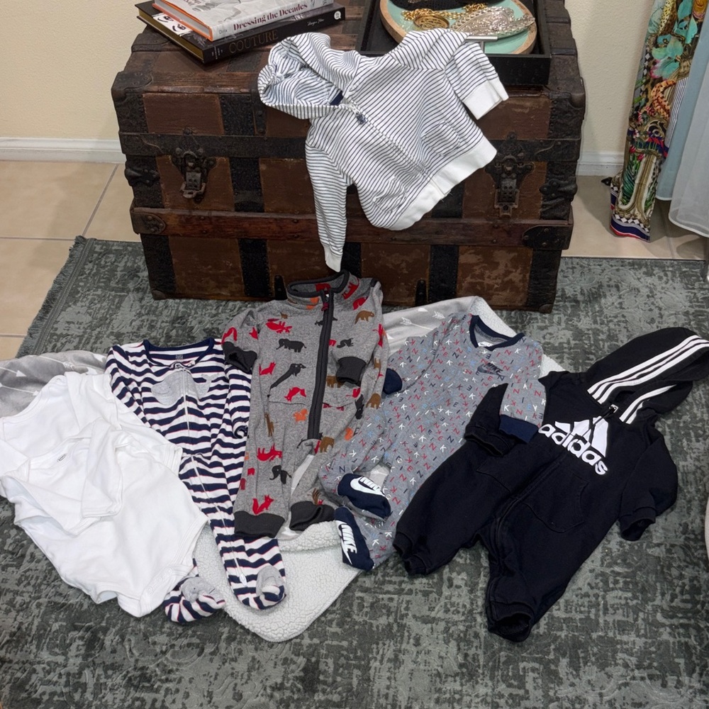 Baby Boy 9M 9 Piece Nike/Adidas Loungewear Clothing Bundle